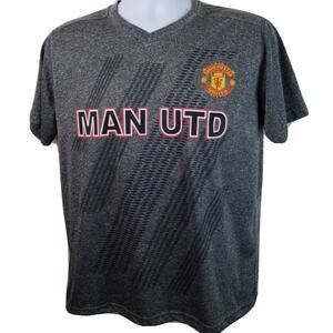 Official Manchester United Soccer/Football Grey Tshirt Size Medium
